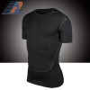 一件代发pro运动紧身衣短袖 弹力压缩健身服 男士跑步训练速干T恤