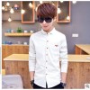 新款2016男衬衫长袖修身款百搭简约时尚衬衫男士韩版衬衣薄款男装