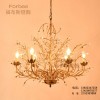 美式北欧铁艺吸顶吊灯复古个性树枝不规则花灯卧室仿古水晶灯具